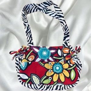 Funky avant garde zebra floral bag